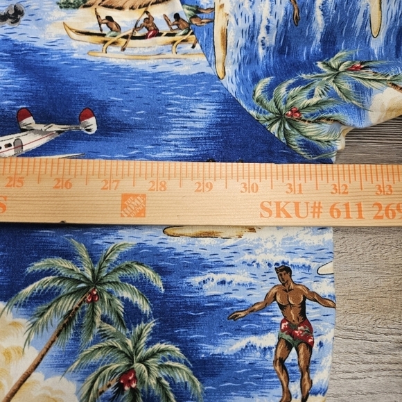 RJC Made in Hawaii Men's 4XL Tropical Button Down Shirt Surfers - Picture 8 of 10